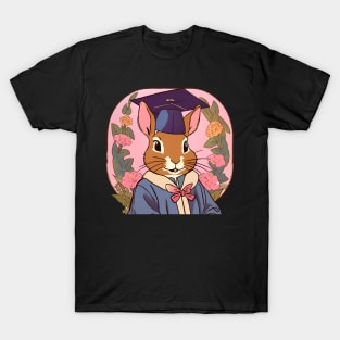 Graduating Student Rabbit Girl Happy Graduation Day T-Shirt